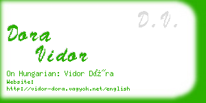dora vidor business card